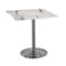Holland Bar Stool Co 36" Tall OD214 Stainless Steel Table Base 22" Diameter 30"x30" Square White Marble Top OD214-2236SSOD30SQWM - alternate 1